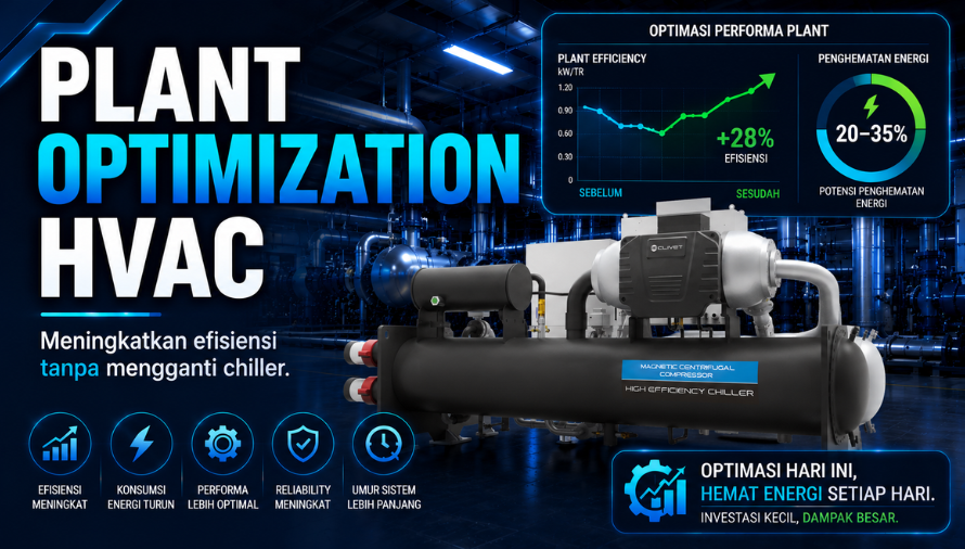 Plant Optimation HVAC oleh Bukaka Inti Aircon menggunakan chiller clivet